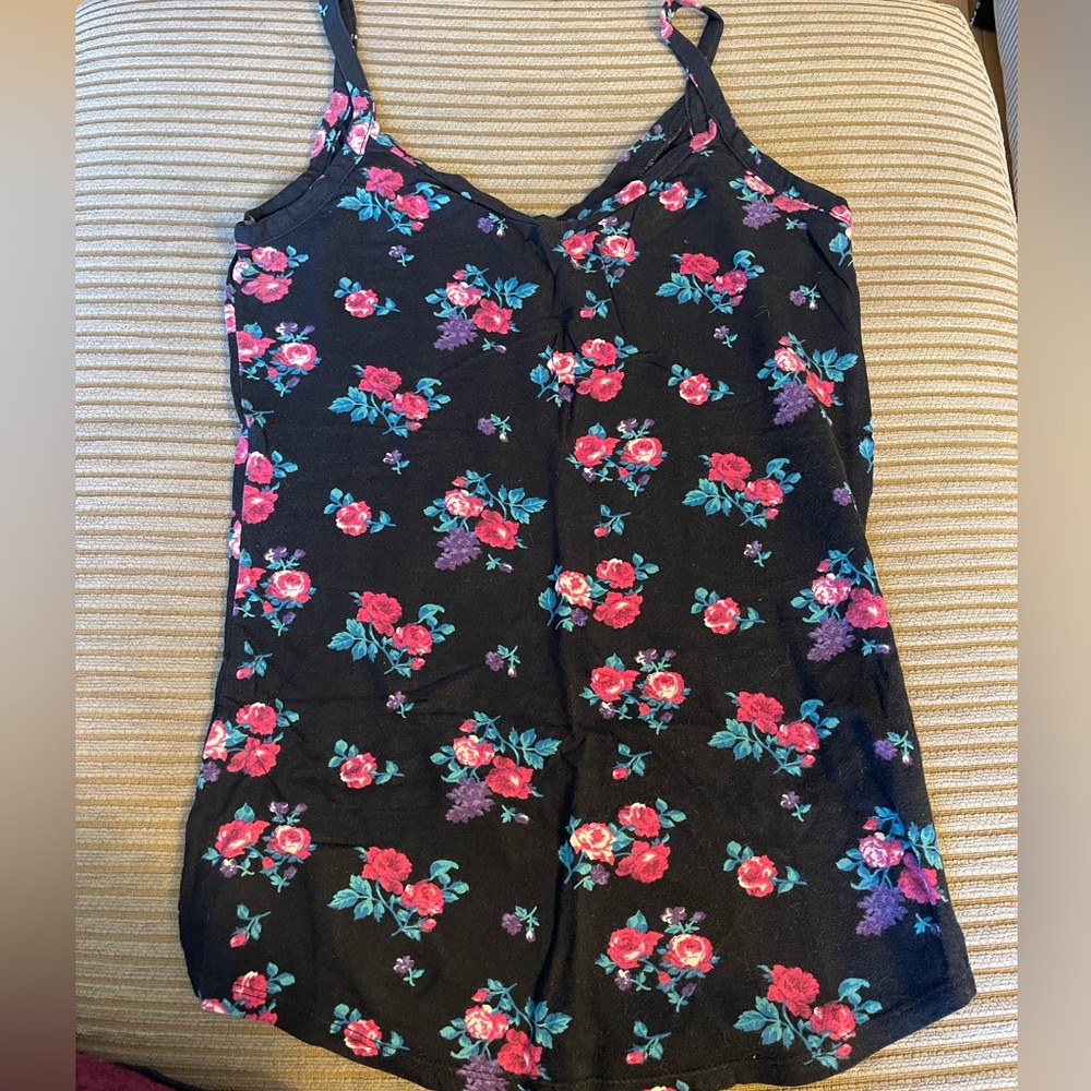 Floral V-Neck Tank Top